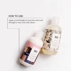 R+Co Dallas Biotin Thickening Conditioner bottle supports lift and shine.