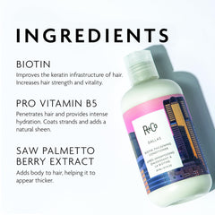 R+Co Dallas thickening conditioner texture close-up reveals light hydration