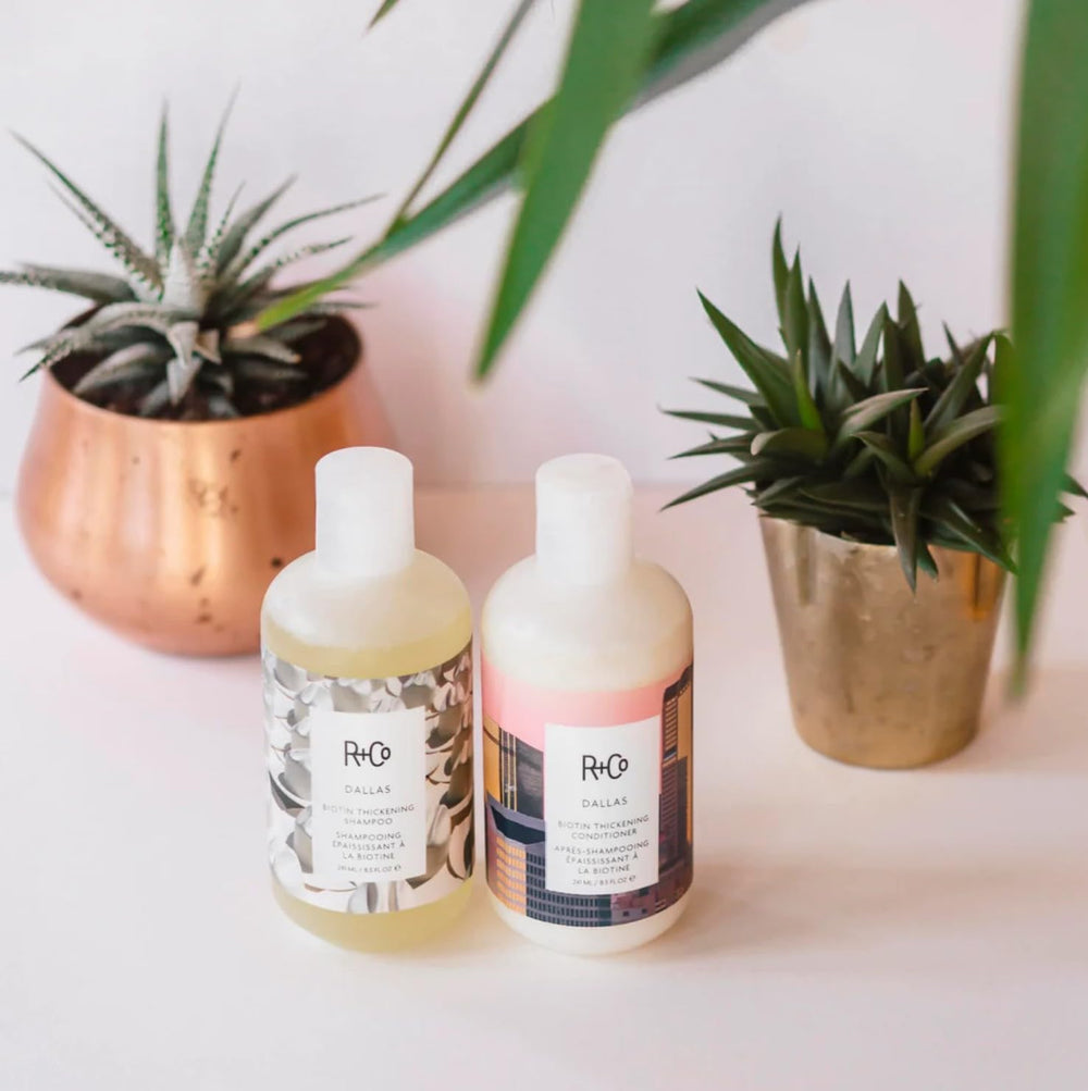 Shampoo and conditioner duo ready for everyday volume and style.