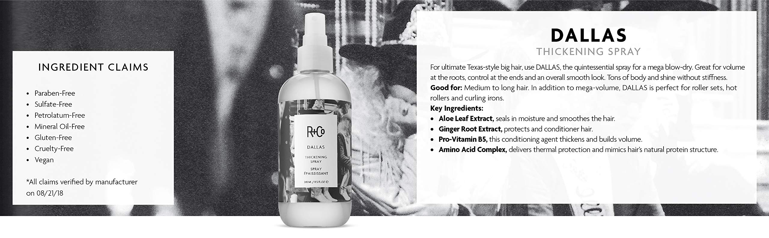 R+Co Dallas texture and shine boosts body across hair.