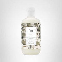 R+Co Dallas Thickening Shampoo lifestyle shot highlighting effortless volume.