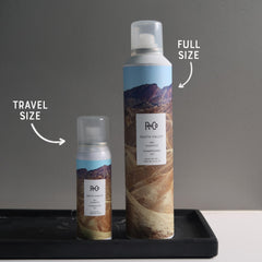 R+Co Death Valley dry shampoo bottle demonstrates lightweight lift