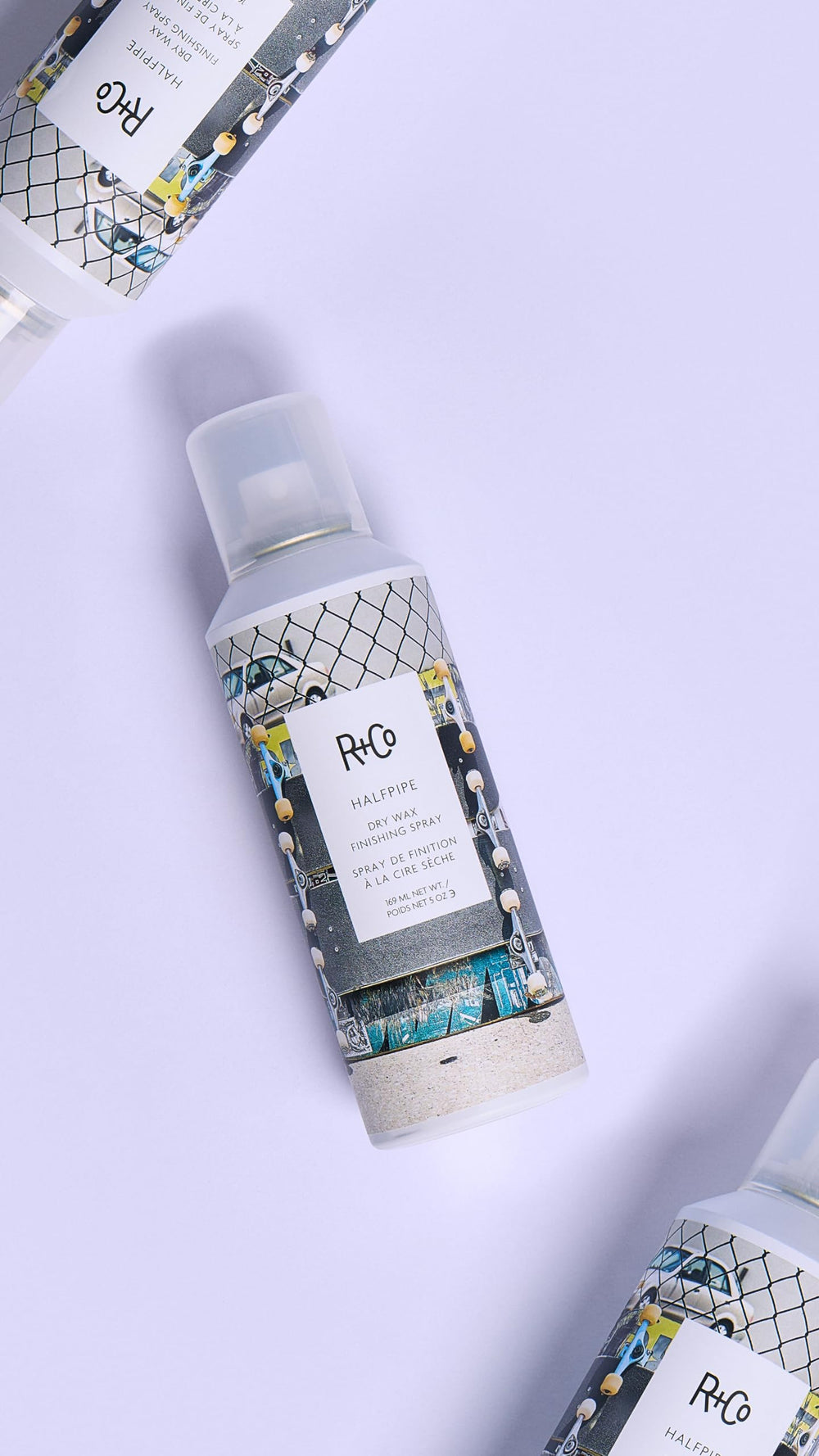 R+Co Halfpipe spray mist demonstrates ultra-fine texture for pliable hold.