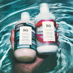 R+Co Television label emphasizes vegan and cruelty-free status for conscientious shoppers.