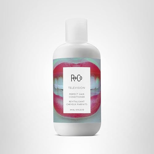 R+Co Television Perfect Hair Conditioner final shine on vibrant hair