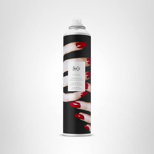 R+Co VICIOUS in-use scene suggests easy re-styling with a light mist.