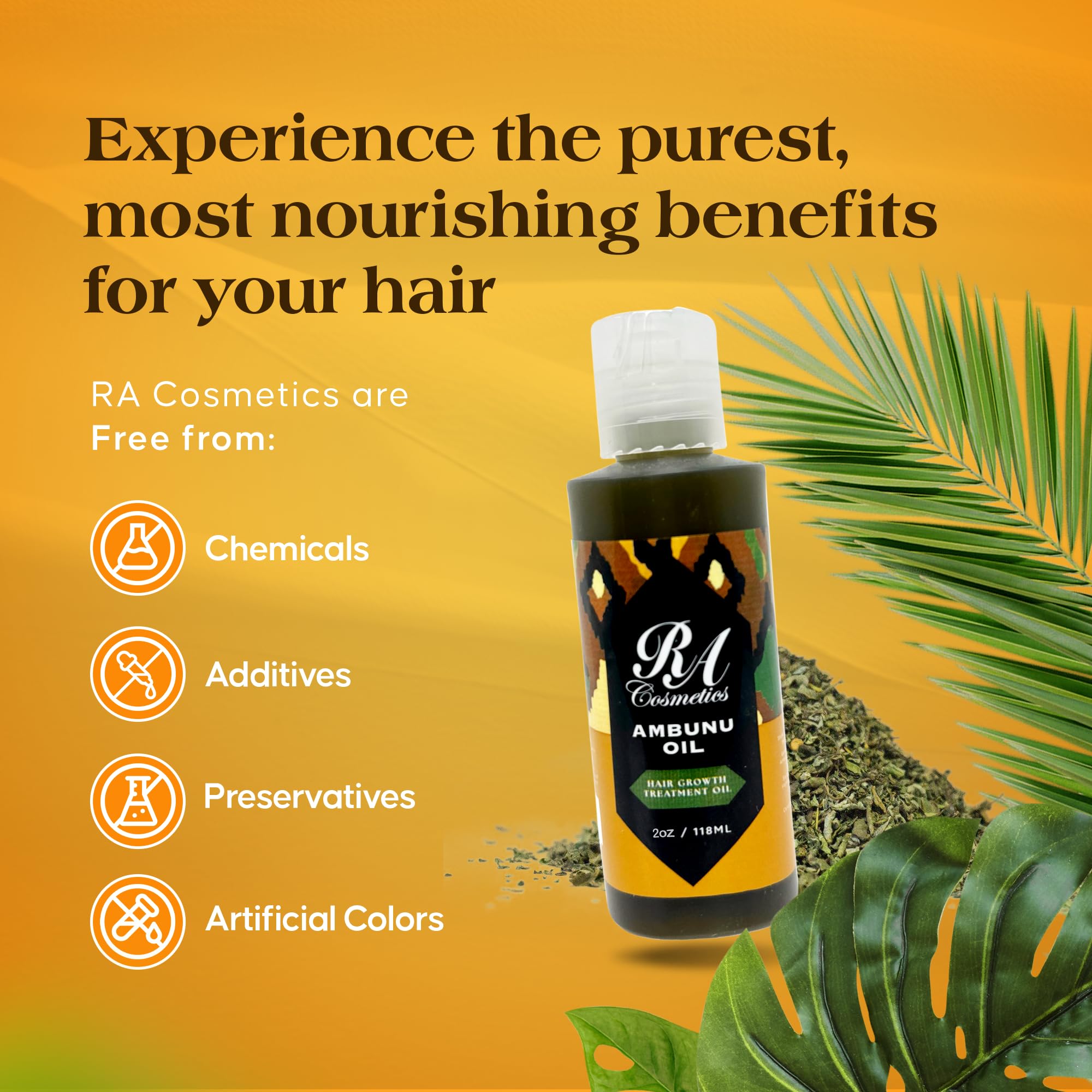 RA Cosmetics Ambunu Oil texture close-up reveals lightweight, fast-penetrating formula.