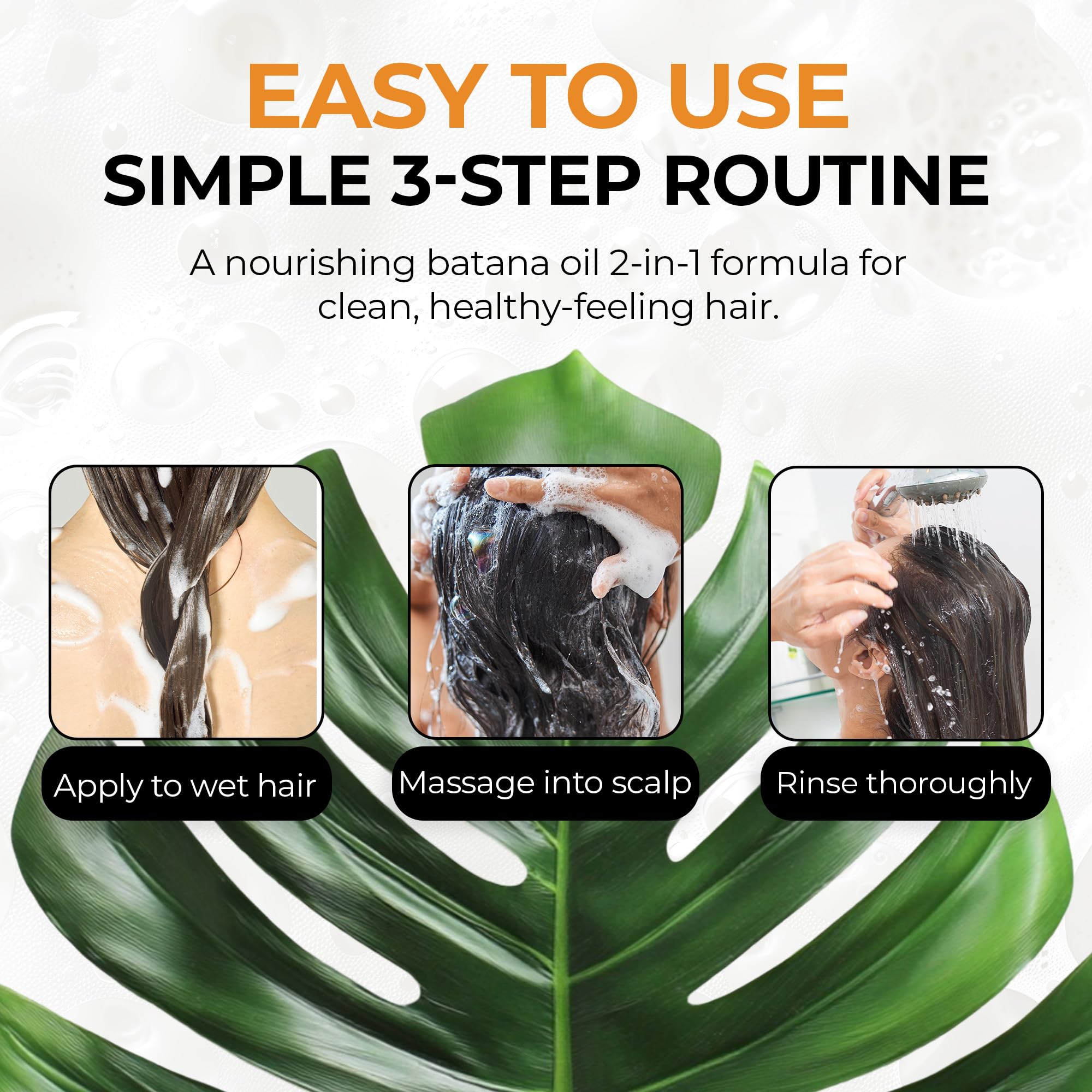 RA COSMETICS application pré-lavage Batana — étape pour une hydratation optimisée.