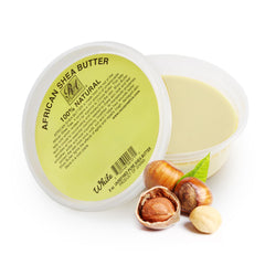 RA COSMETICS Real African Shea Butter Ivory 8oz bottle pour for rich moisturizing.