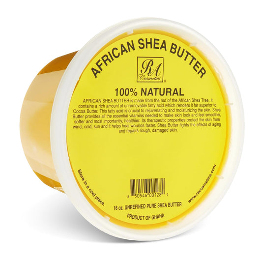 RA Cosmetics Shea Butter golden jar for deep skin moisturization