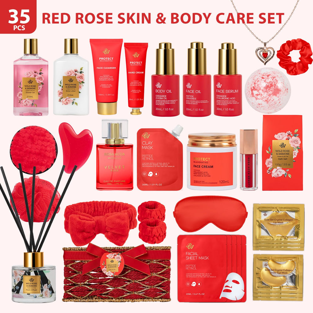 RA ROSA ACCA diffuser and perfume set releasing a lasting rose fragrance.
