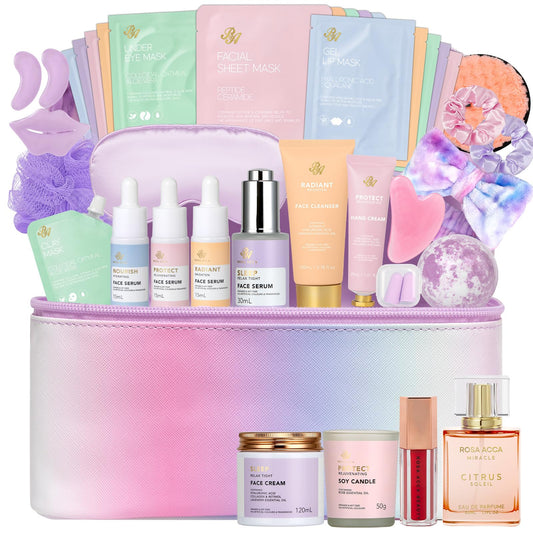 RA ROSA ACCA gift set packaging featuring lavender cleanser for a refreshing cleanse