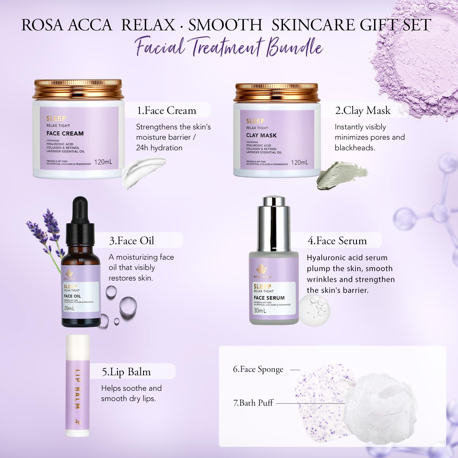 RA ROSA ACCA face cream on display for moisturized, smooth skin