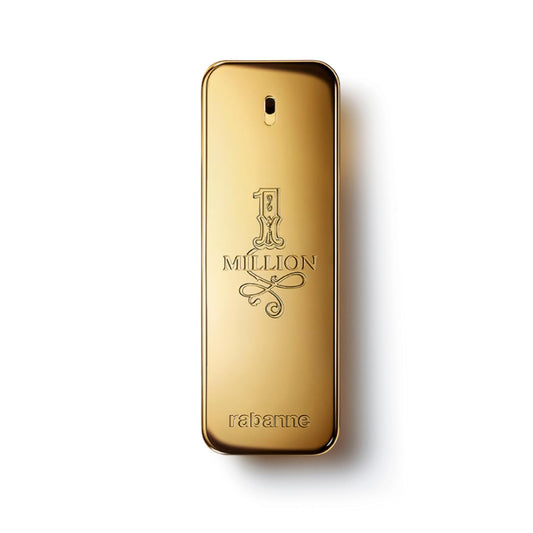 Rabanne 1 Million bottle close-up showing premium cap and faceted design.