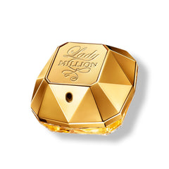 Rabanne Lady Million diamond bottle sparkling under light, a bold statement fragrance for confident evenings.