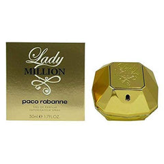 Rabanne Lady Million floral note close-up emphasizing the raspberry, jasmine, and neroli appeal.