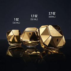 Rabanne Lady Million honey and patchouli base offers warm, lasting sillage