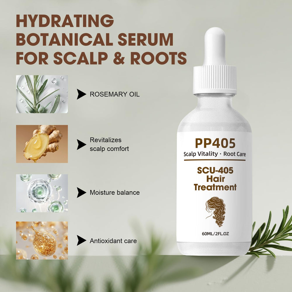 Racgrul PP405 scalp application scene shows easy massage for comfortable care.