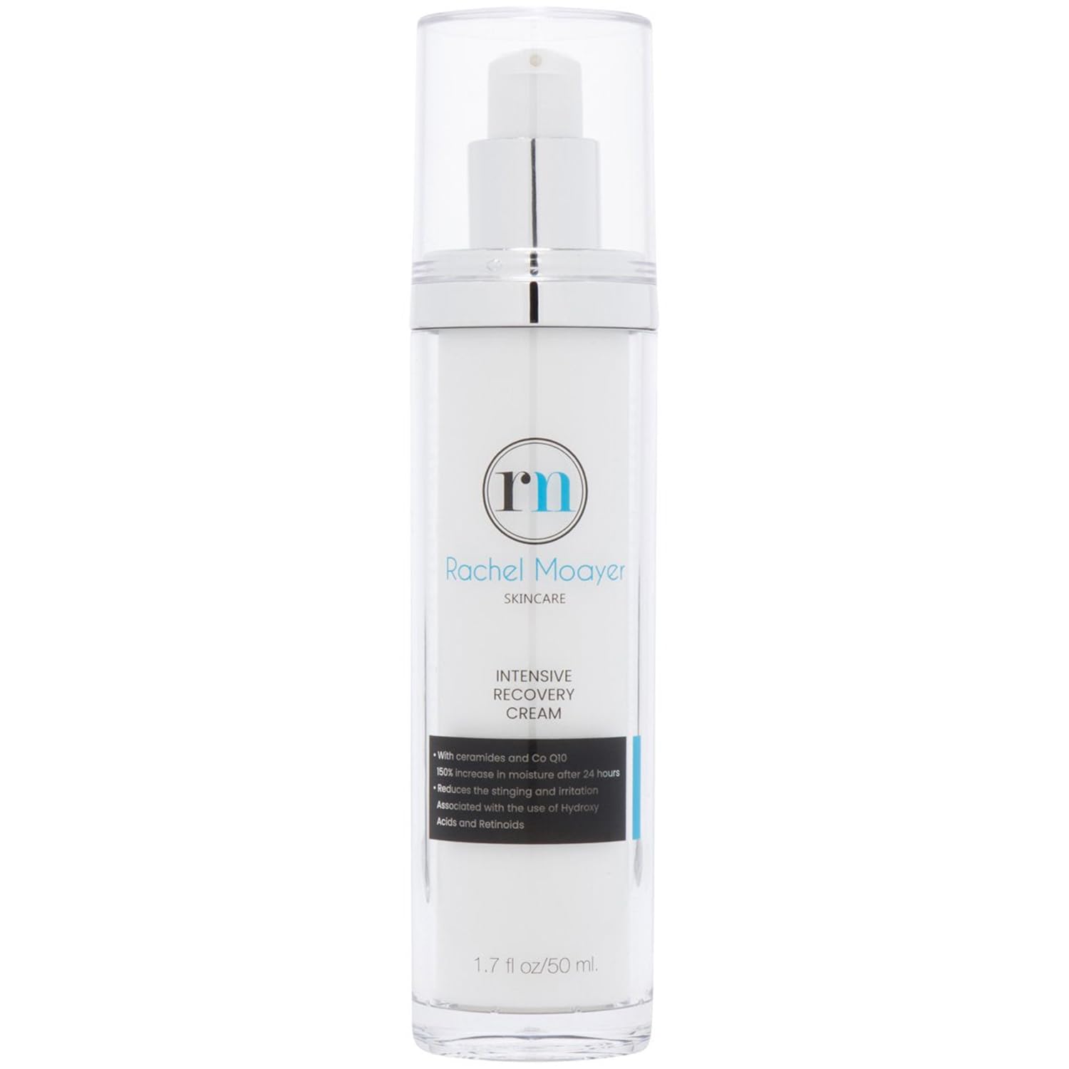 Rachel Moayer Intensive Recovery Cream jar close-up showing rich hydration for sensitive skin
