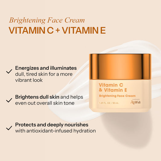Radiant Aura cream swirl on hand showing fast-absorbing texture