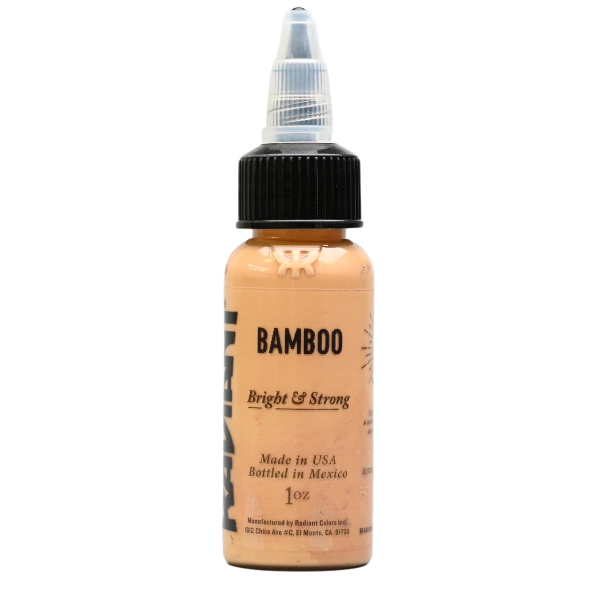 Radiant Colors Bamboo Brown pigment swirl demonstrating smooth flow and clean transitions.