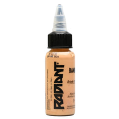 Radiant Colors Bamboo Brown tattoo ink bottle with rich pigment for bold color.