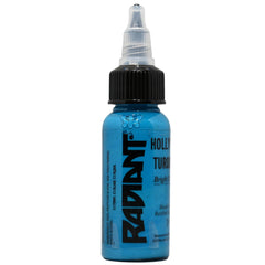 Radiant Colors Hollywood Turquoise bottle for bold tattoo color on real skin.