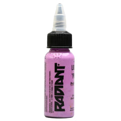 Radiant Colors Lollipop Purple ink bottle shown for bold, long-lasting color tattoos.