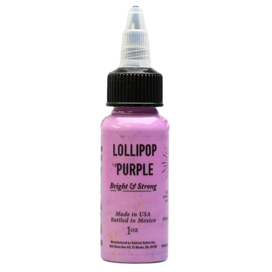Lollipop Purple swatches from Radiant Colors showcasing rich pigment for shading.
