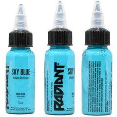 Radiant Colors Sky Blue Tattoo Ink gradient test for blended blue transitions