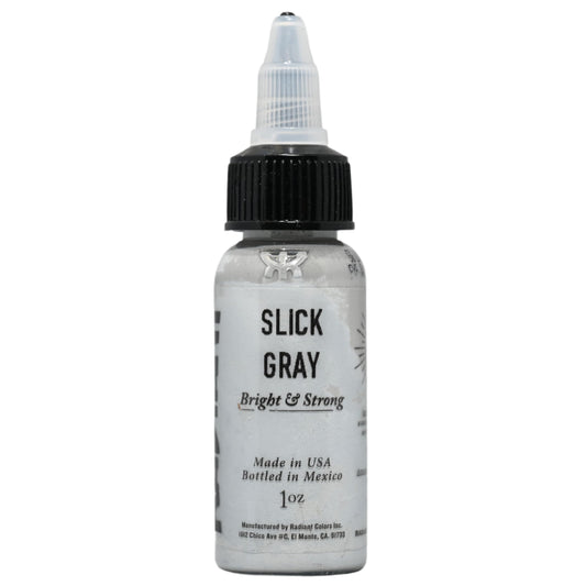 Radiant Colors Slick Gray applied on skin showing clean transitions and depth