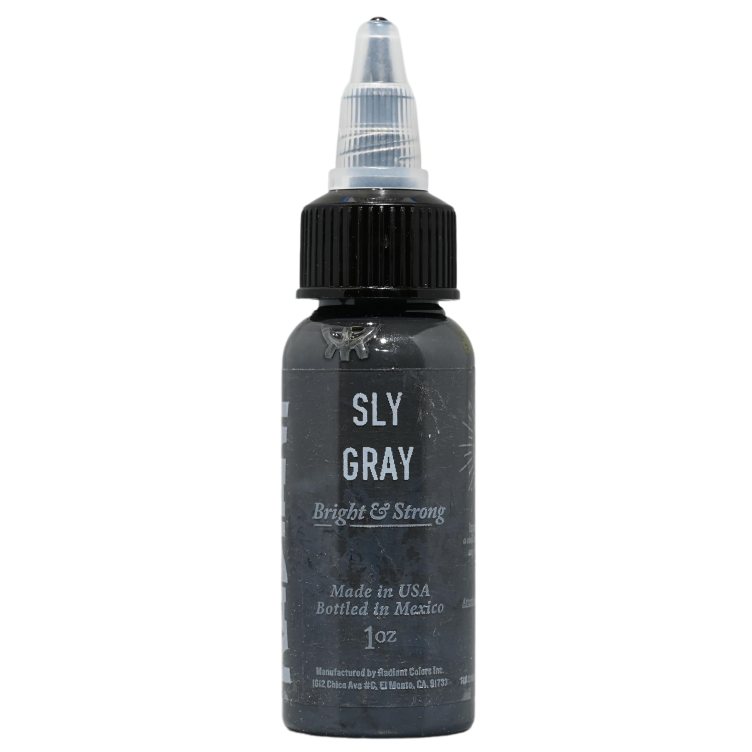 Sly Gray pigment delivers even application for crisp outlines during tattooing.