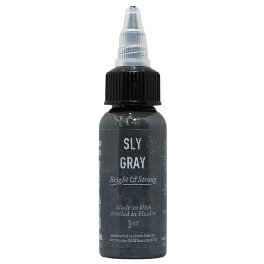Sly Gray pigment delivers even application for crisp outlines during tattooing.