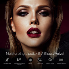 Radiant Professional Advanced Care Lipstick Nude-27 on lips showcases flattering shade