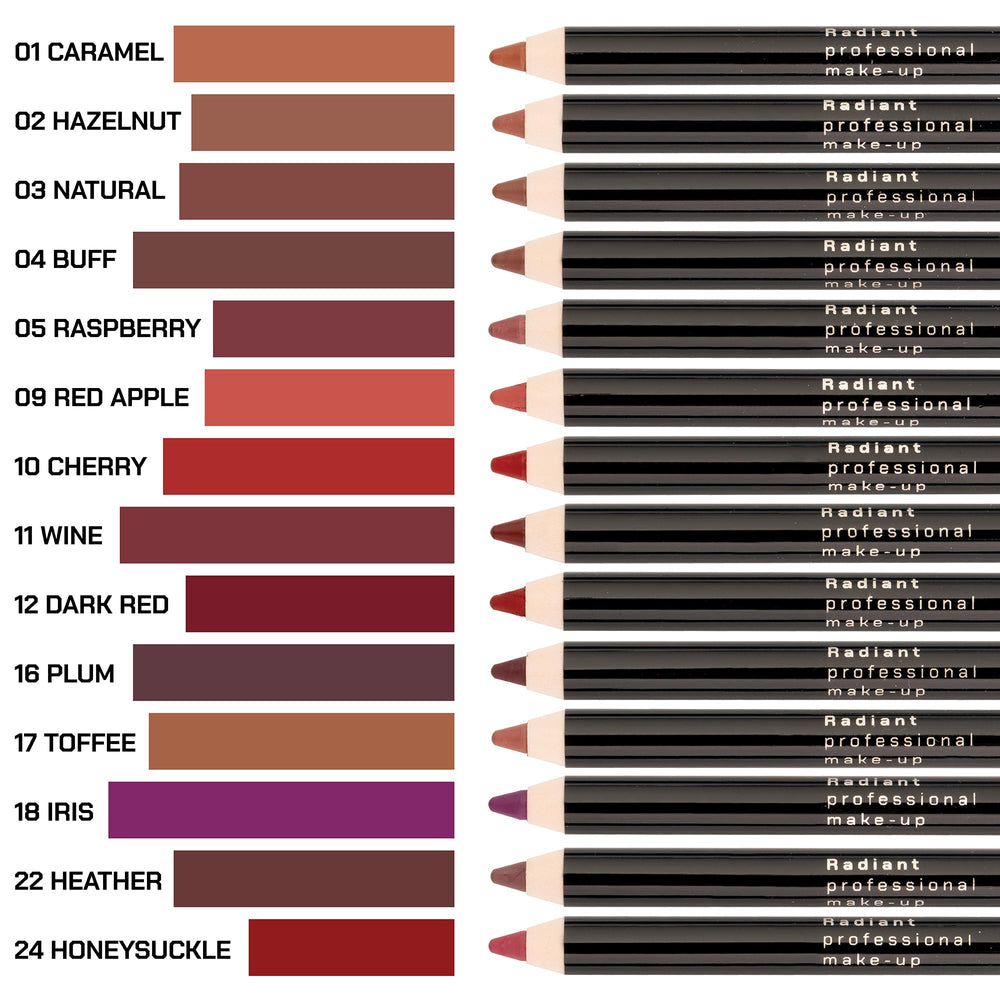 Lip contouring with Radiant Prolipliner during makeup application.