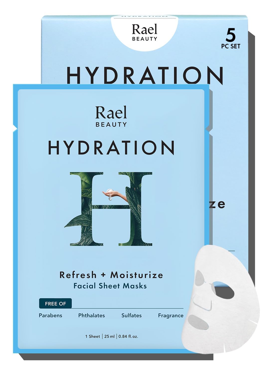 Rael bamboo sheet mask delivers deep hydration with fruit extracts.