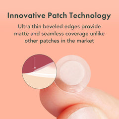 Rael pimple patches offering invisible coverage with a clear matte finish.