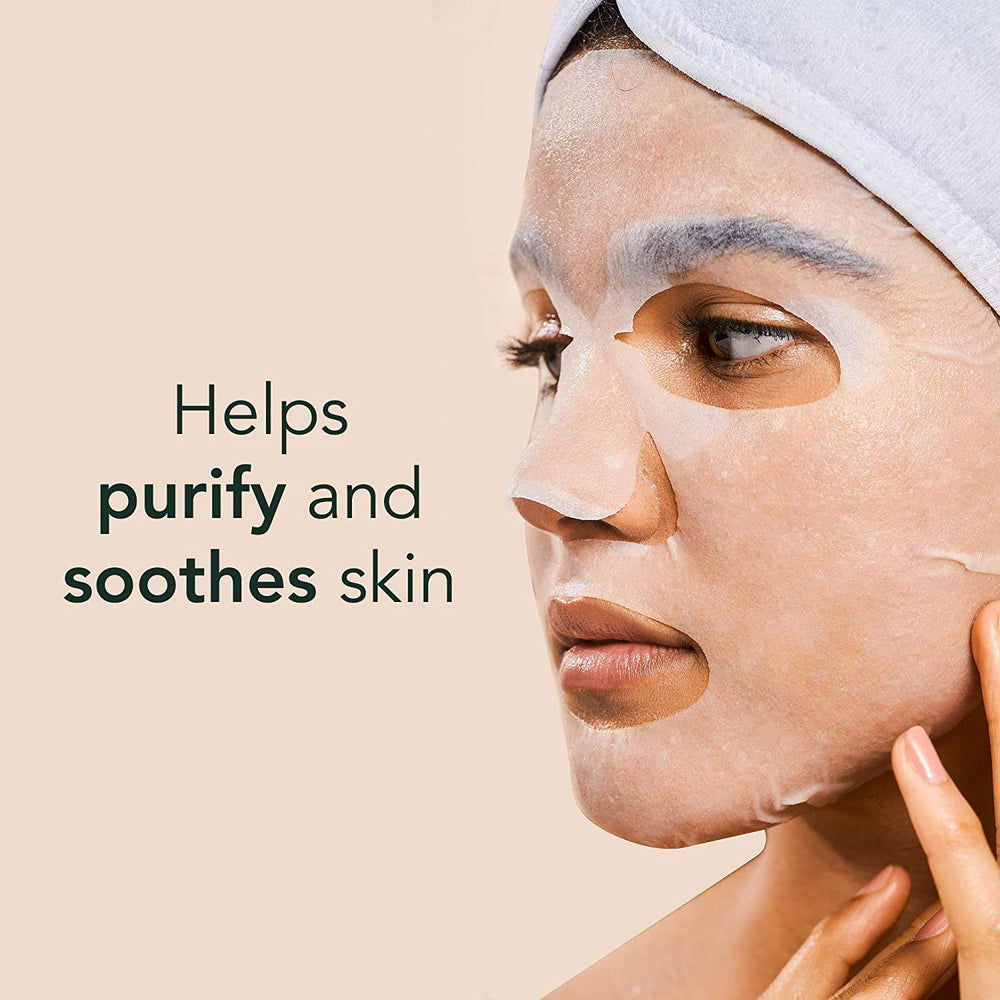 Rael Tea Tree Face Mask application close-up for easy home pampering