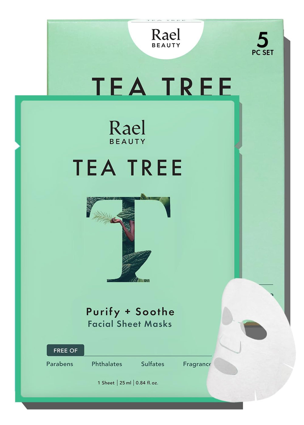 Rael Tea Tree Face Mask pack front, suitable for all skin types