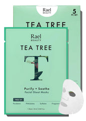 Rael Tea Tree Face Mask pack front, suitable for all skin types