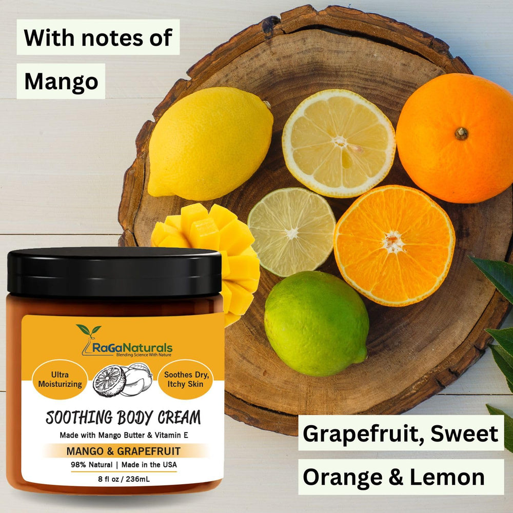 Argan and avocado oils join mango butter in RaGaNaturals formula.