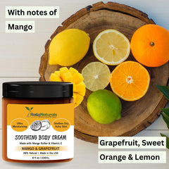 Argan and avocado oils join mango butter in RaGaNaturals formula.