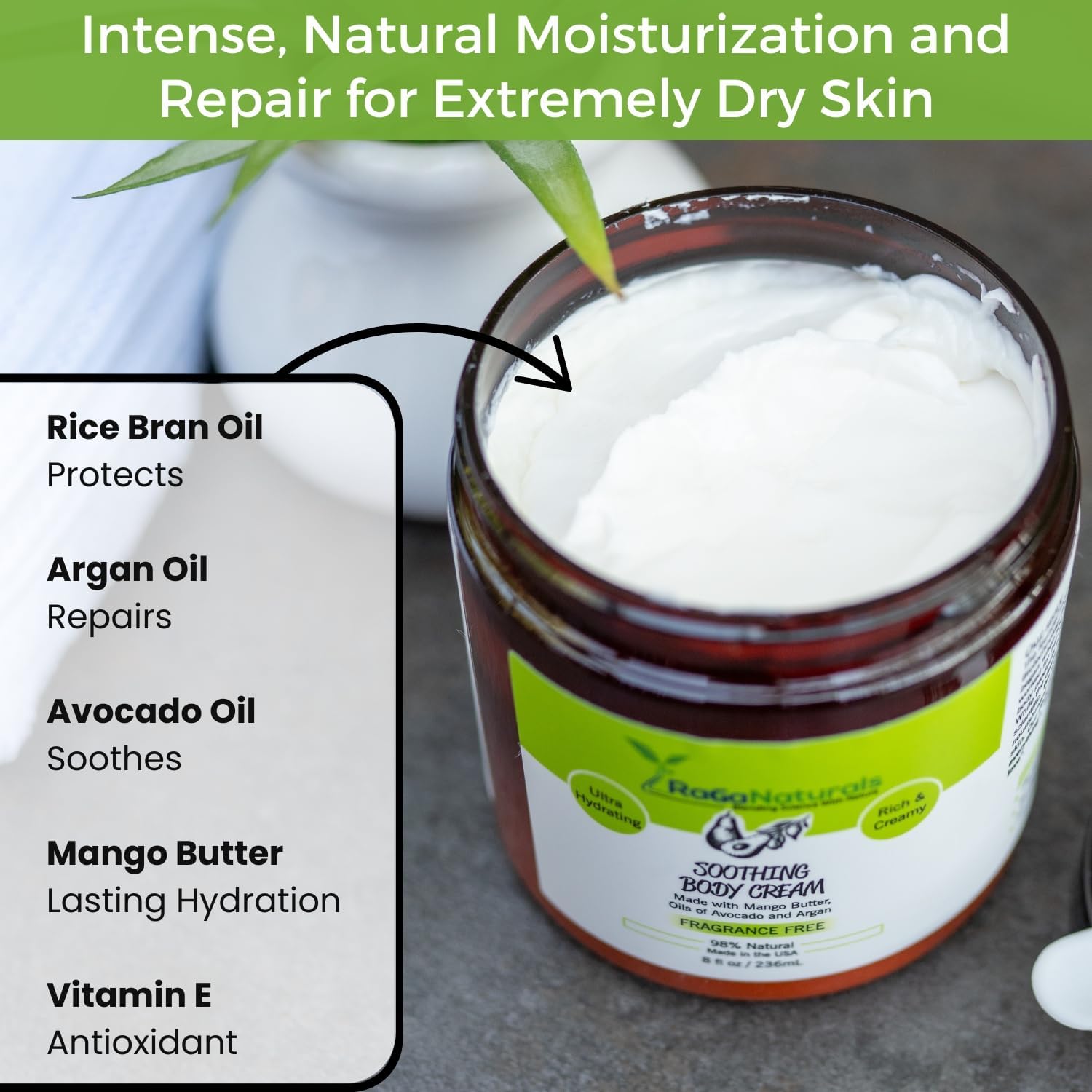 RaGaNaturals argan oil detail emphasizes nourishment without clogging pores