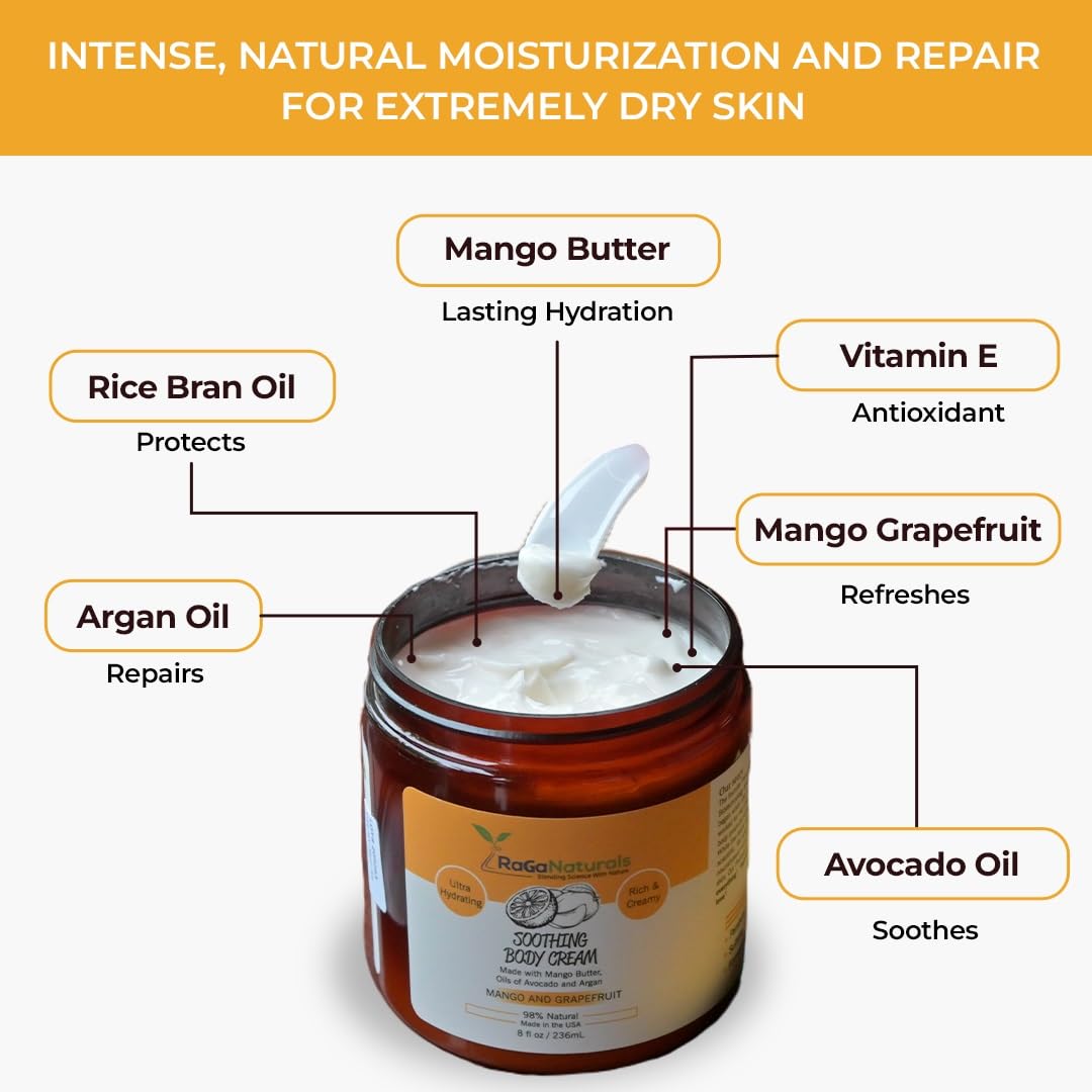 Mango grapefruit fragrance note enhances daily wellness with RaGaNaturals.