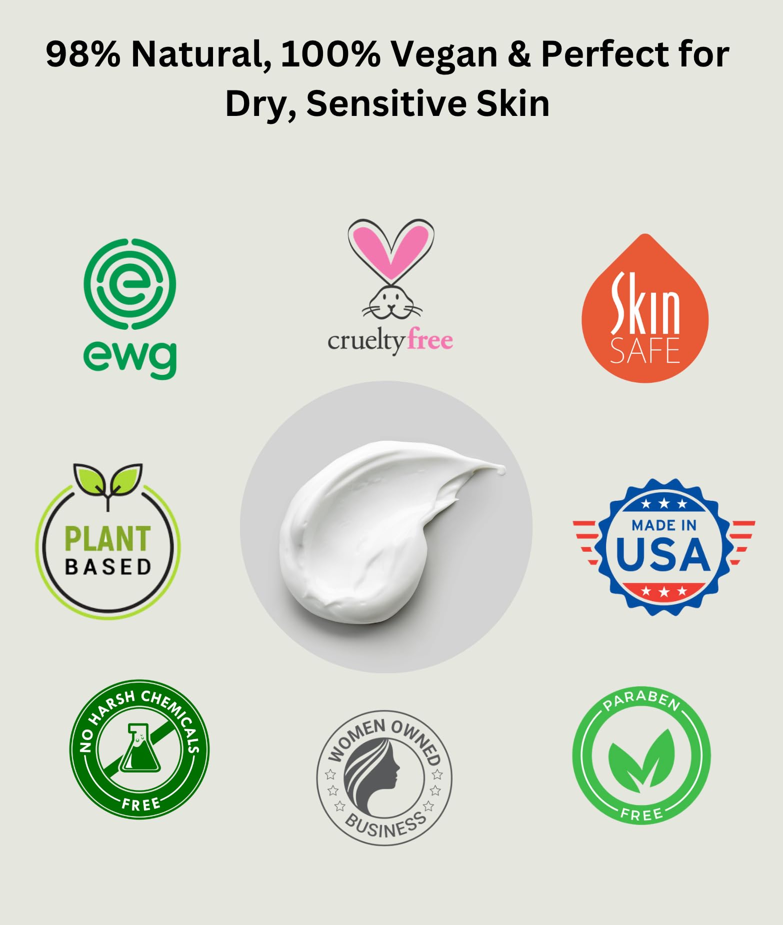 RaGaNaturals unscented lotion being spread on skin for hydration