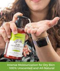 RaGaNaturals unscented lotion ingredient closeup showing clean formula