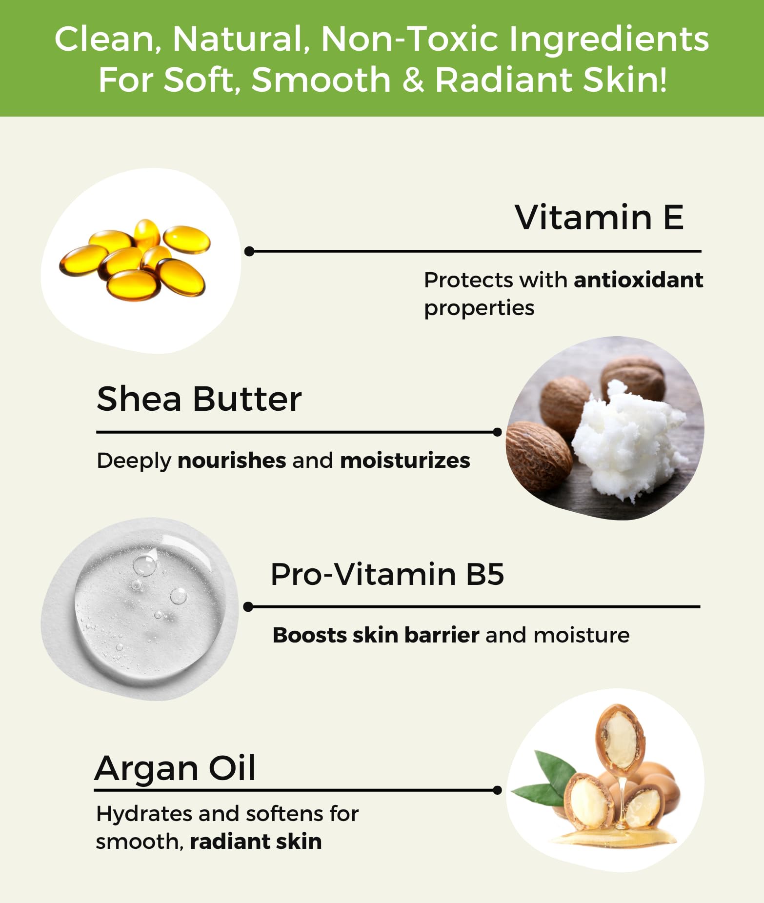 RaGaNaturals unscented lotion non-greasy texture on skin