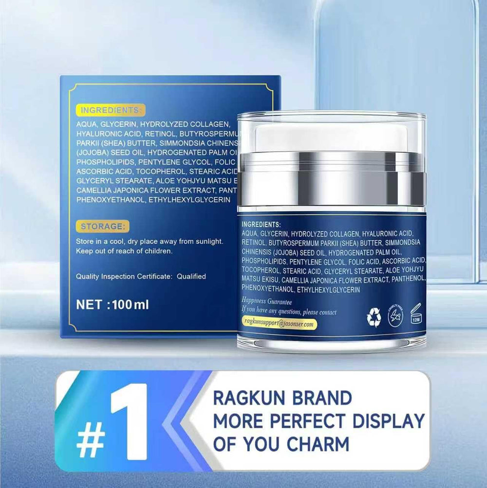 Ragkun Retinol Cream bottle on vanity ready for daily routine