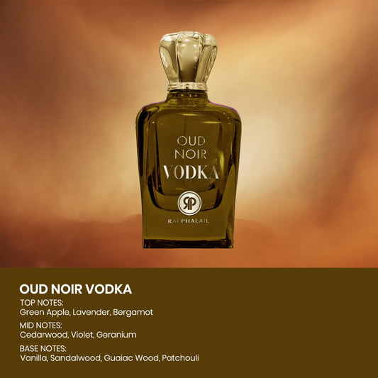 RAI PHALAIL Oud Noir packaging box signals gift-ready sophistication