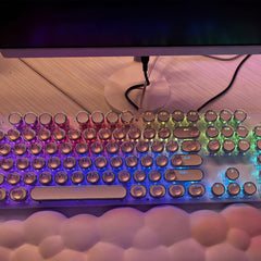 Raised Button universal keyboard fit closeup demonstrating compatibility with most keyboards